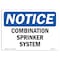Signmission OSHA Notice, 5" Height, Combination Sprinkler System Sign, 7" X 5", Landscape OS-NS-D-57-L-10715 - alternate 1